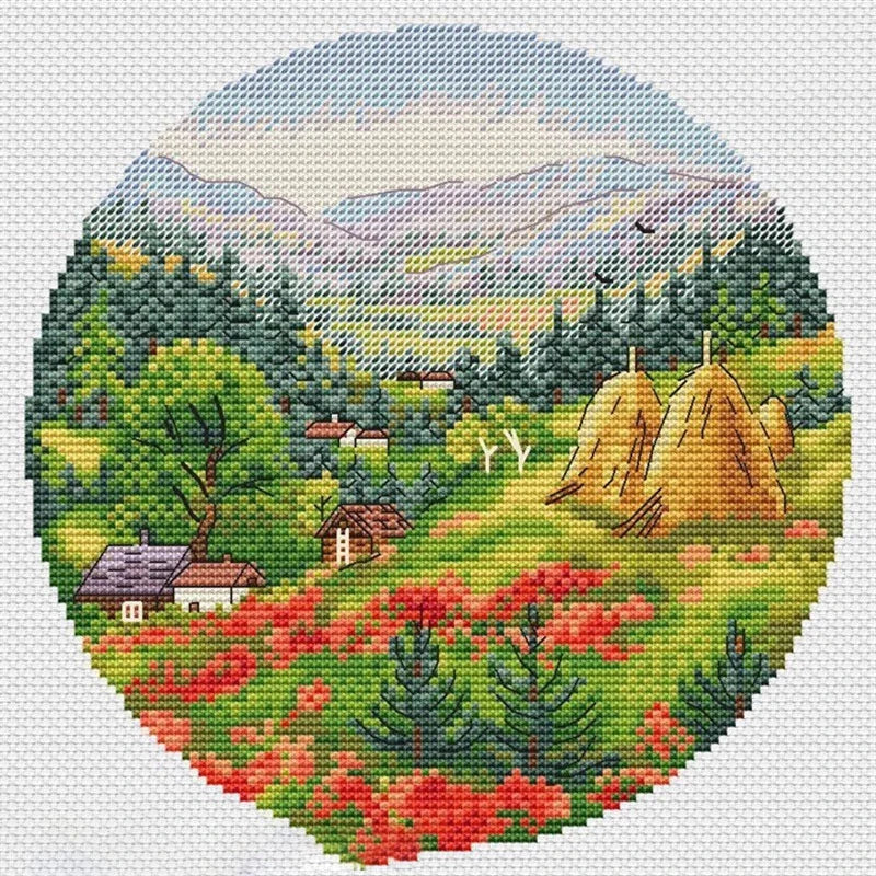 Zestaw Haftu Krzyżykowego XIUSPRING 18CT – Motyw Kreskówkowy | Bawełna 100%, Płótno 25×25 cm | Dekoracja DIY