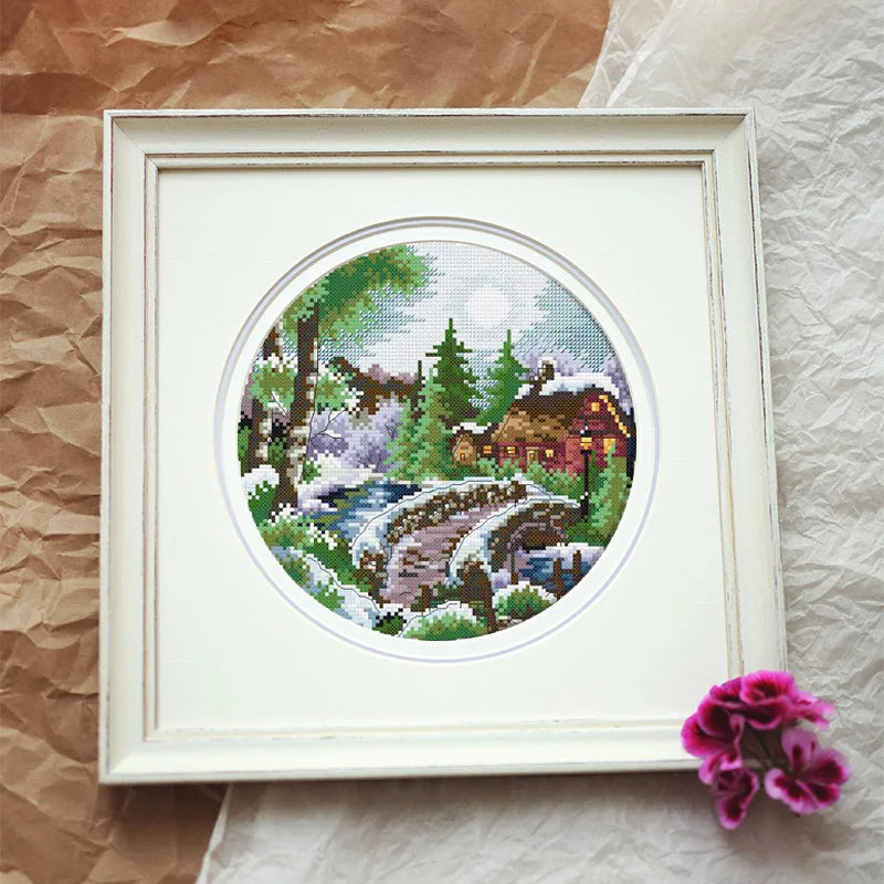 Zestaw Haftu Krzyżykowego XIUSPRING 18CT – Motyw Kreskówkowy | Bawełna 100%, Płótno 25×25 cm | Dekoracja DIY