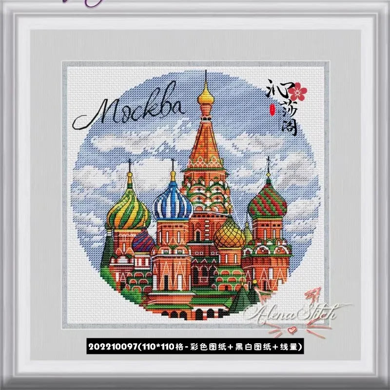 Zestaw Haftu Krzyżykowego XIUSPRING 18CT – Motyw Kreskówkowy | Bawełna 100%, Płótno 25×25 cm | Dekoracja DIY