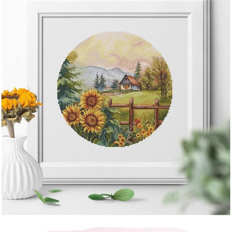 Zestaw Haftu Krzyżykowego XIUSPRING 18CT – Motyw Kreskówkowy | Bawełna 100%, Płótno 25×25 cm | Dekoracja DIY