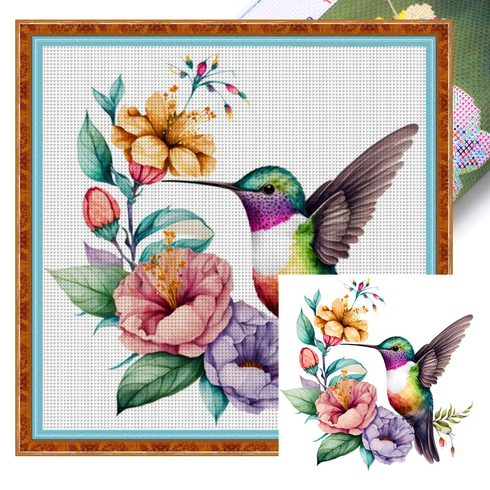 Zestaw Haftu Krzyżykowego ze Zwierzętami – Płótno 18CT + Bawełniane Nici | Ekologiczny Zestaw DIY 20×20 cm