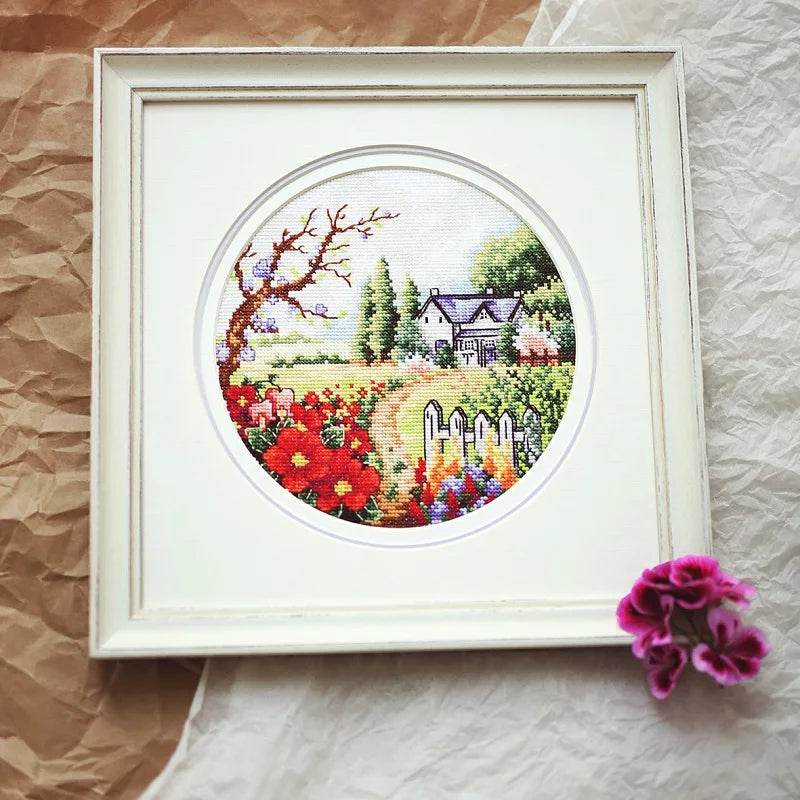 Zestaw Haftu Krzyżykowego XIUSPRING 18CT – Motyw Kreskówkowy | Bawełna 100%, Płótno 25×25 cm | Dekoracja DIY