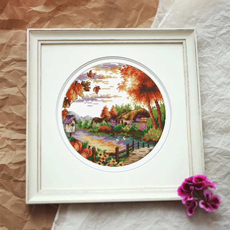 Zestaw Haftu Krzyżykowego XIUSPRING 18CT – Motyw Kreskówkowy | Bawełna 100%, Płótno 25×25 cm | Dekoracja DIY