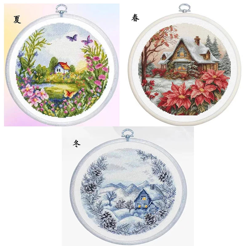 Zestaw Haftu Krzyżykowego XIUSPRING 18CT – Motyw Kreskówkowy | Bawełna 100%, Płótno 25×25 cm | Dekoracja DIY