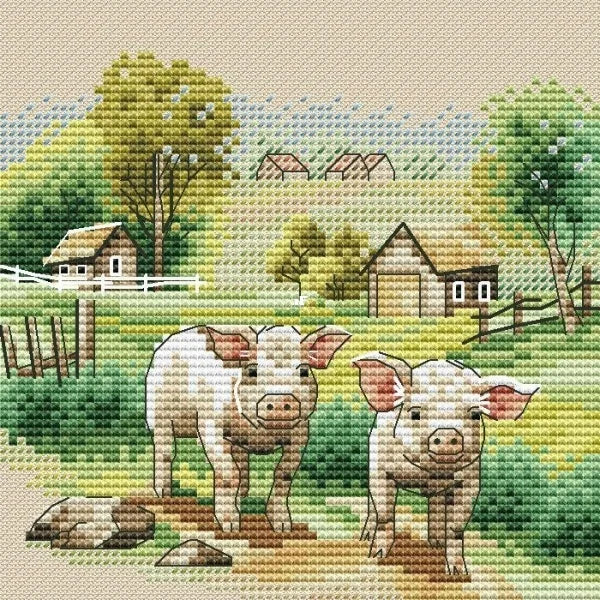Zestaw Haftu Krzyżykowego 7341 – Świąteczny Wzór DIY 14CT/18CT