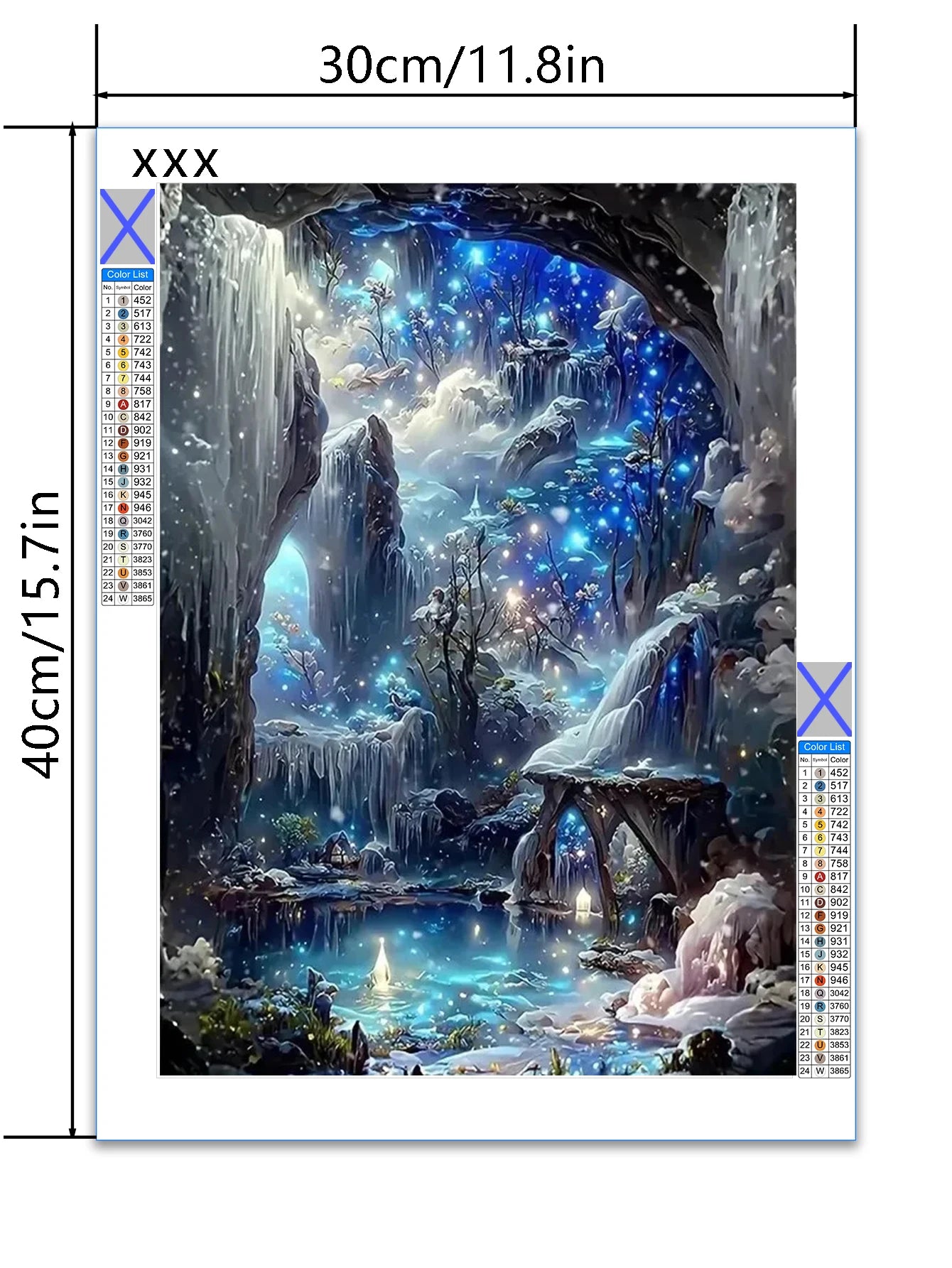 Starry Falls – Diamentowy Obraz 5D z Wodospadem | Pełna Mozaika DIY | Dekoracja Domowa